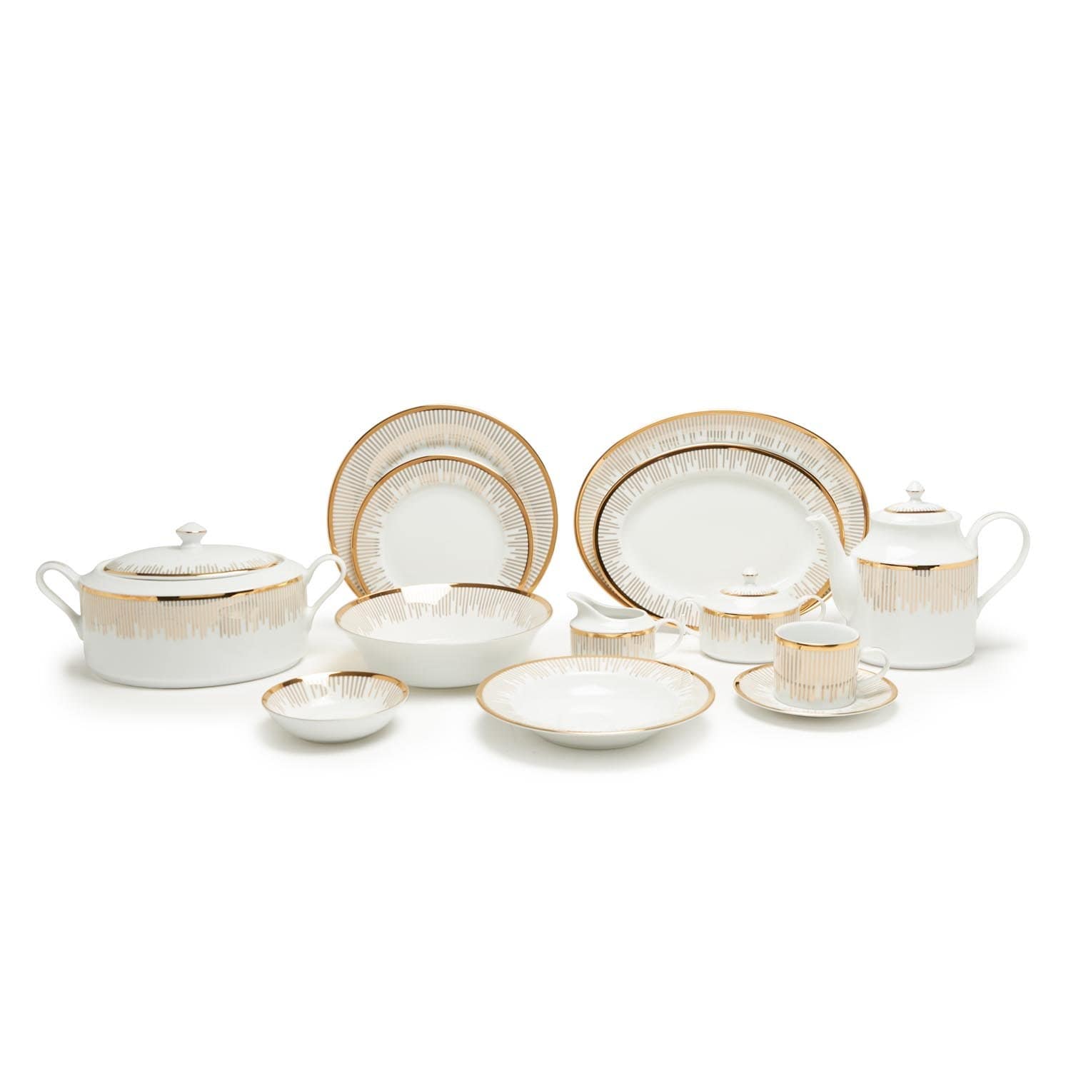 DANKOTUWA KANE GOLD 59PC DINNER SET - KANE-59DS