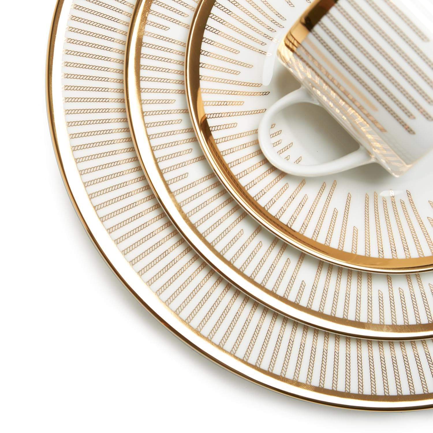 Dankotuwa Dinner Set 24Pc Kane Gold