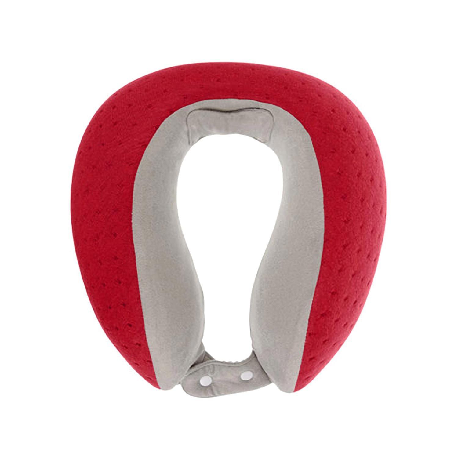 Be Relax My Memory Foam Wellness Neck Pillow - Velvet Red - 1001300058 - Jashanmal Home