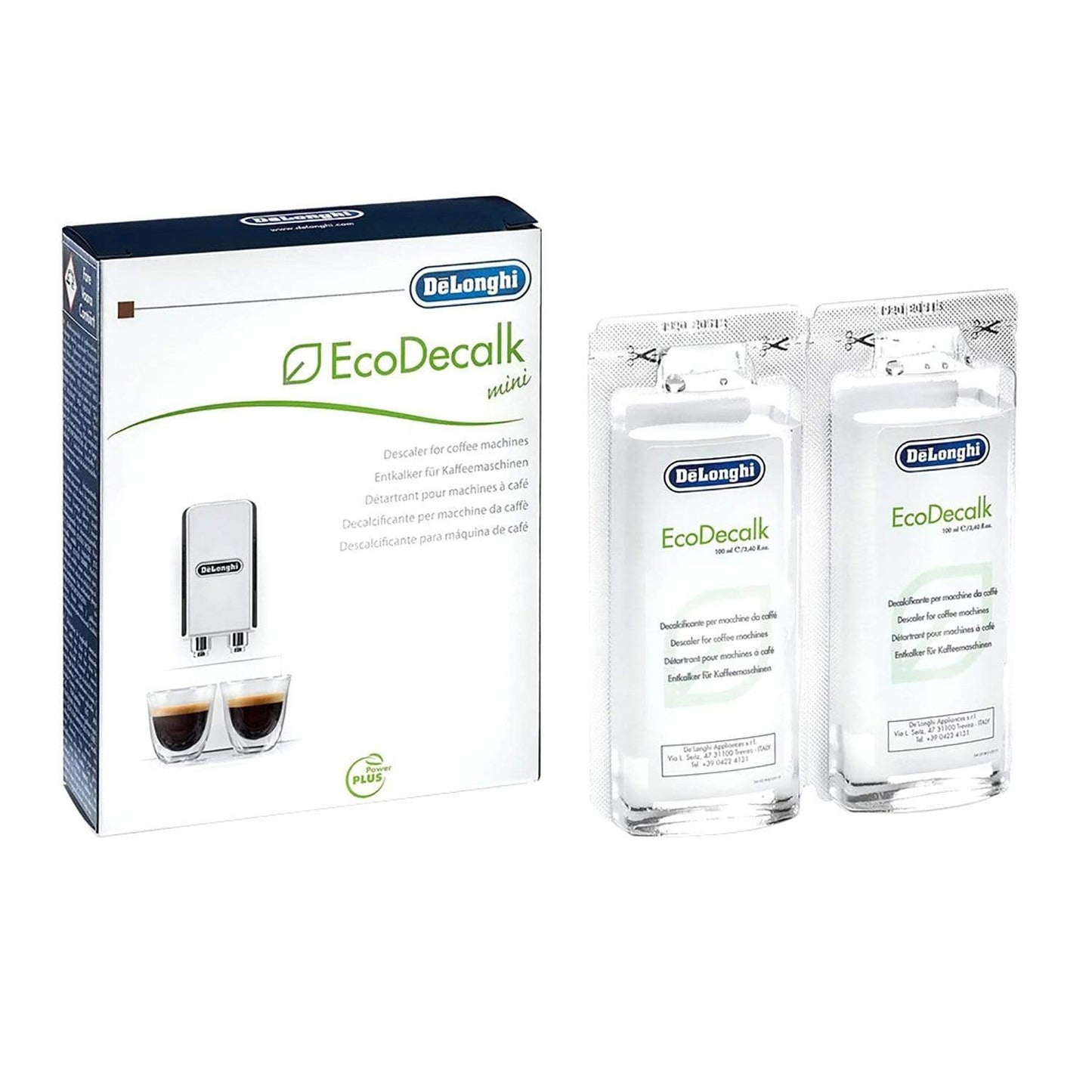De'Longhi Pack of 2 Mini EcoDecalk Descaler - Clear - 5513296011 - Jashanmal Home