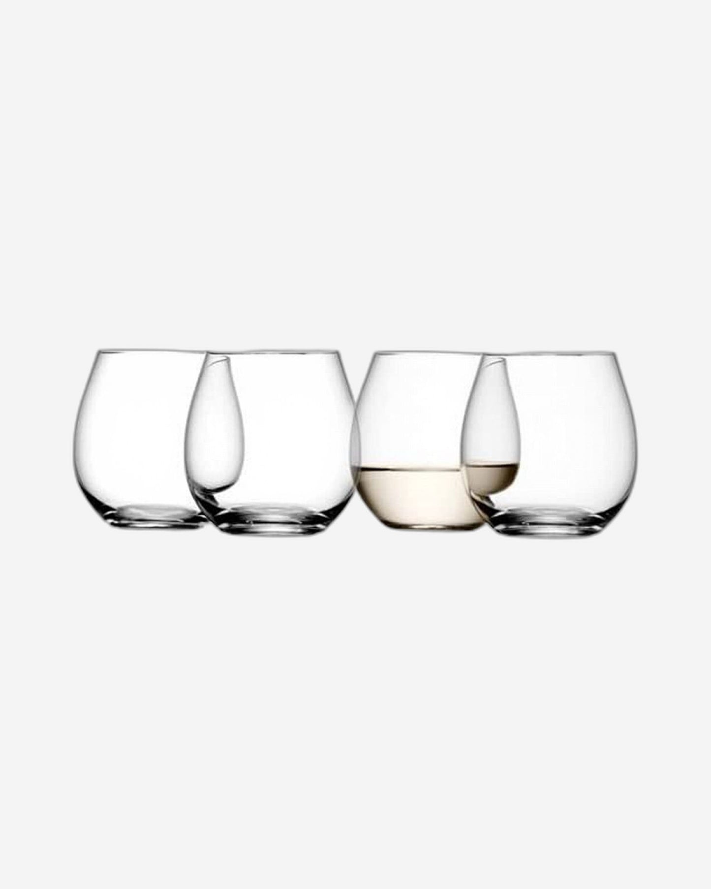 Wine Stemless White Wine Glass 370ml x 4