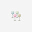 Polka Wine Glass 400ml Pastel Assorted  x 4