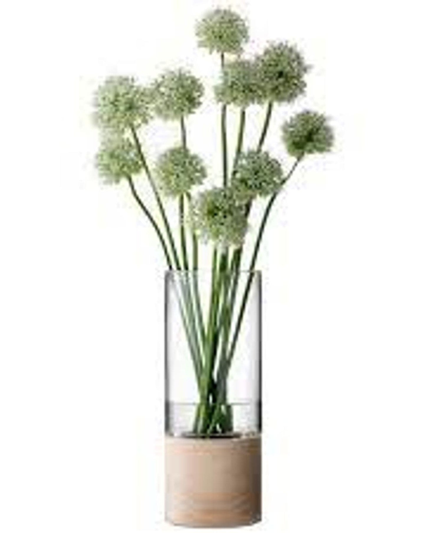 Lsa Lotta Vase Clear& Ash Base