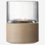 Lsa Lotta Lantern Clear& Ash Base