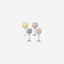 Polka Wine Glass 400ml Metallics Assorted x 4