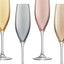 Polka Champagne Flute 225ml Metallics Assorted x 4