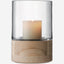 Lsa Lotta Lantern Clear& Ash Base