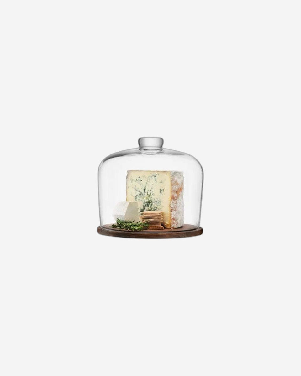 Lsa City Dome & Walnut Base Clear