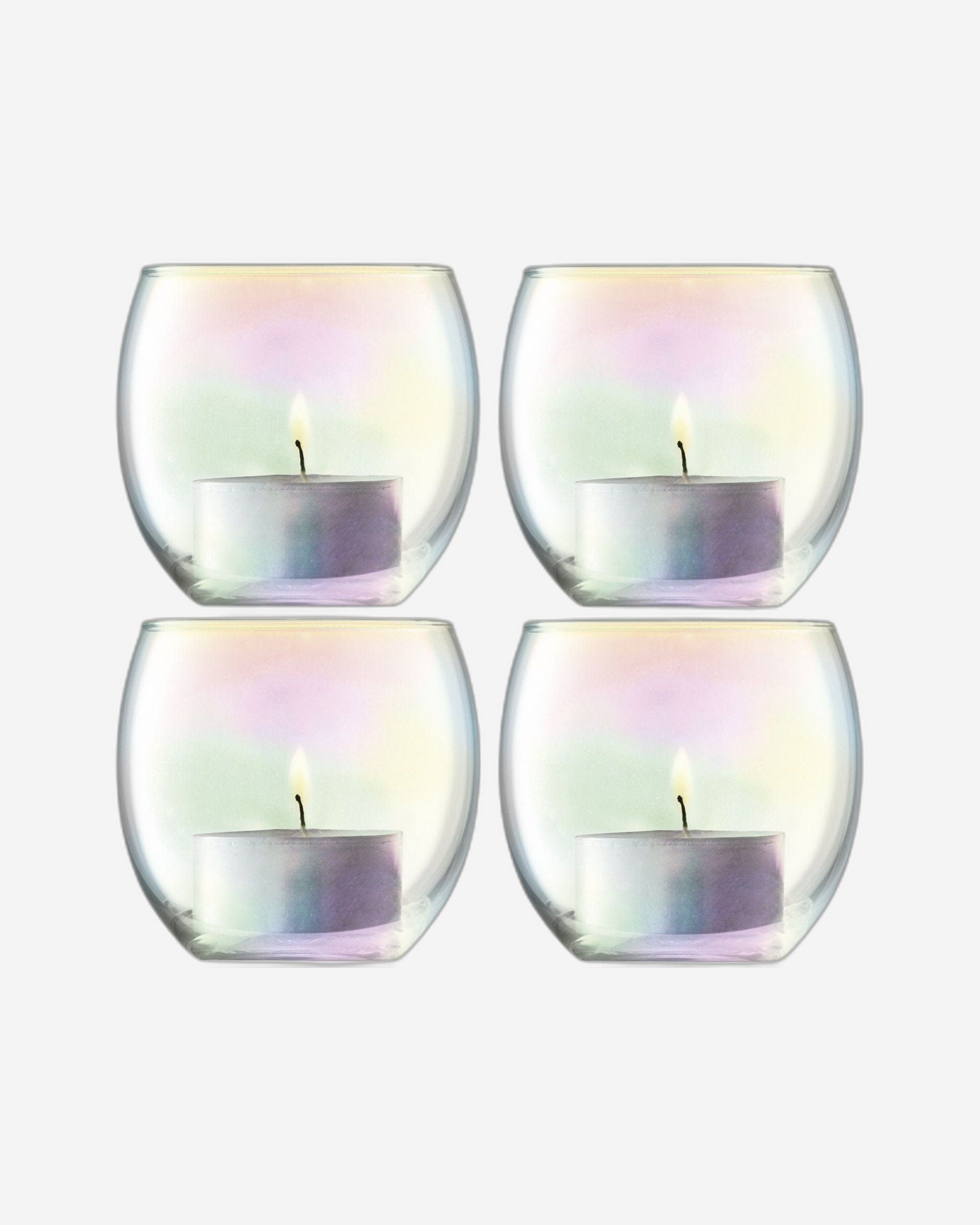 Pearl Tealight Holder Mother of Pearl x 4