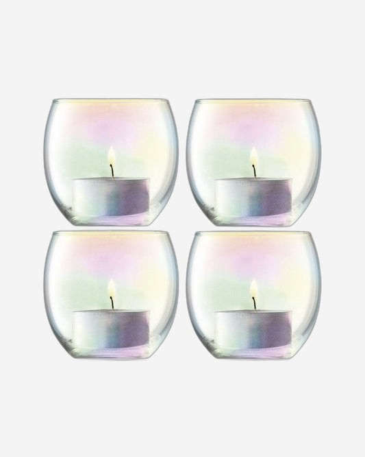 Pearl Tealight Holder Mother of Pearl x 4