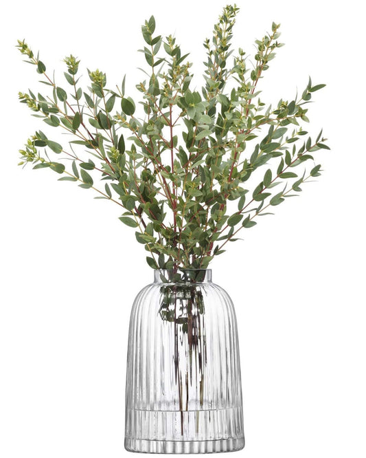 Pleat Vase H20cm Clear