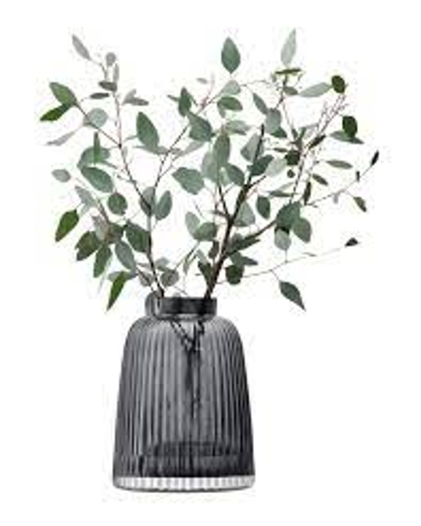 Pleat Vase H26cm Grey