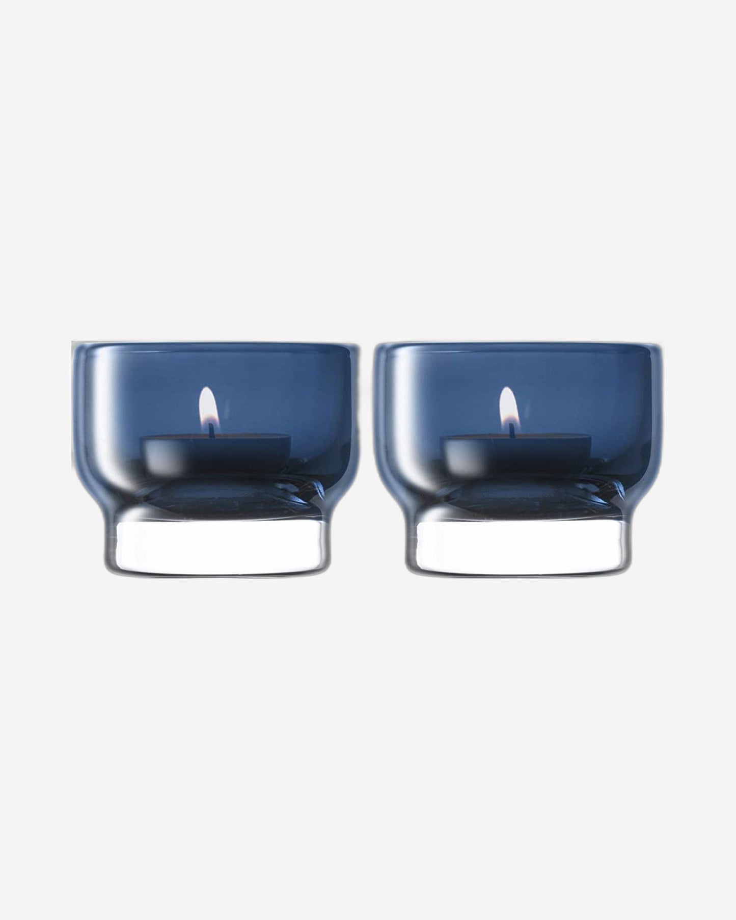 Utility Tealight Holder H6cm Sapphire x 2