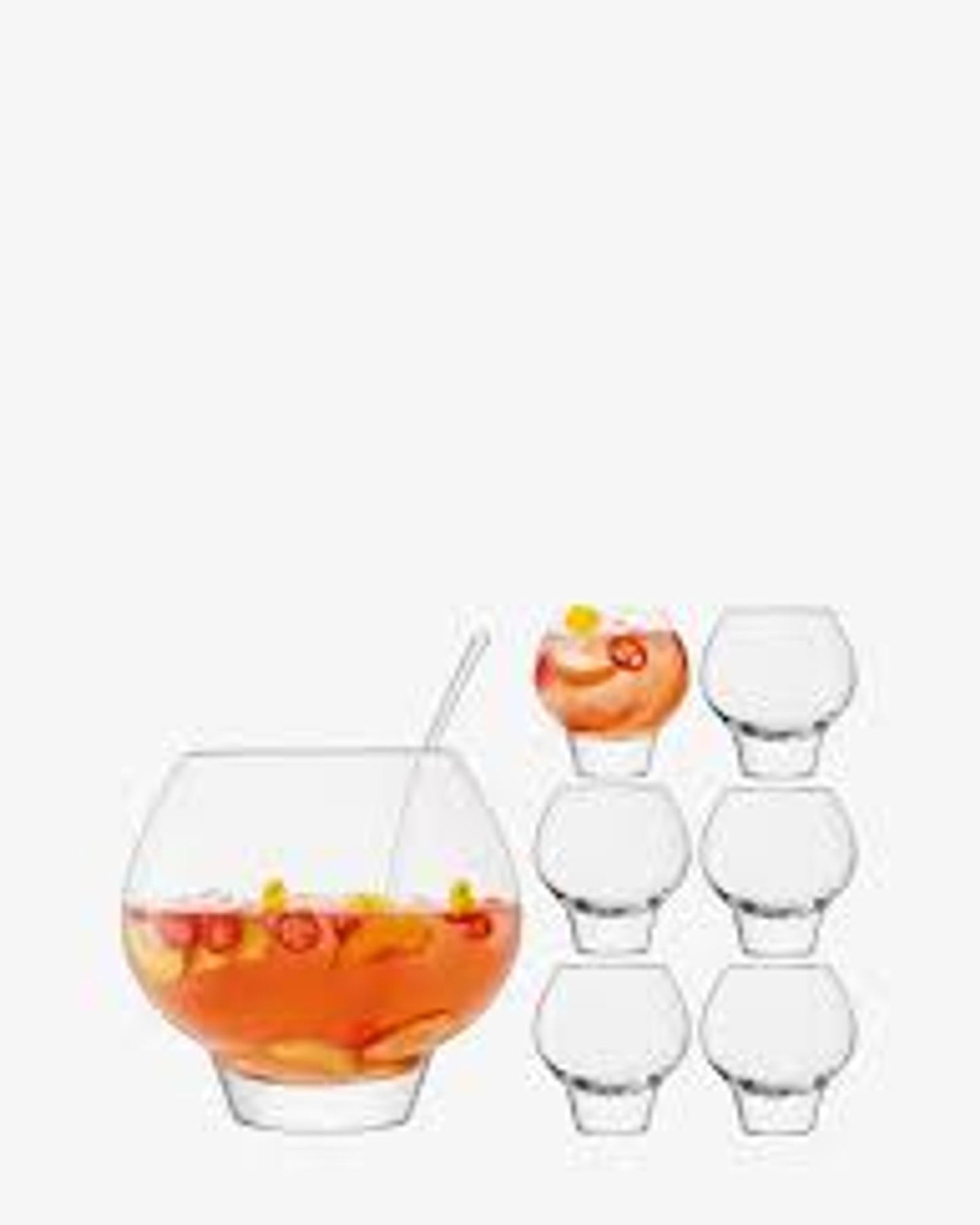 Rum Punchbowl Set Clear