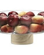 Lsa Lotta Pedestal Bowl Clear& Ash Base