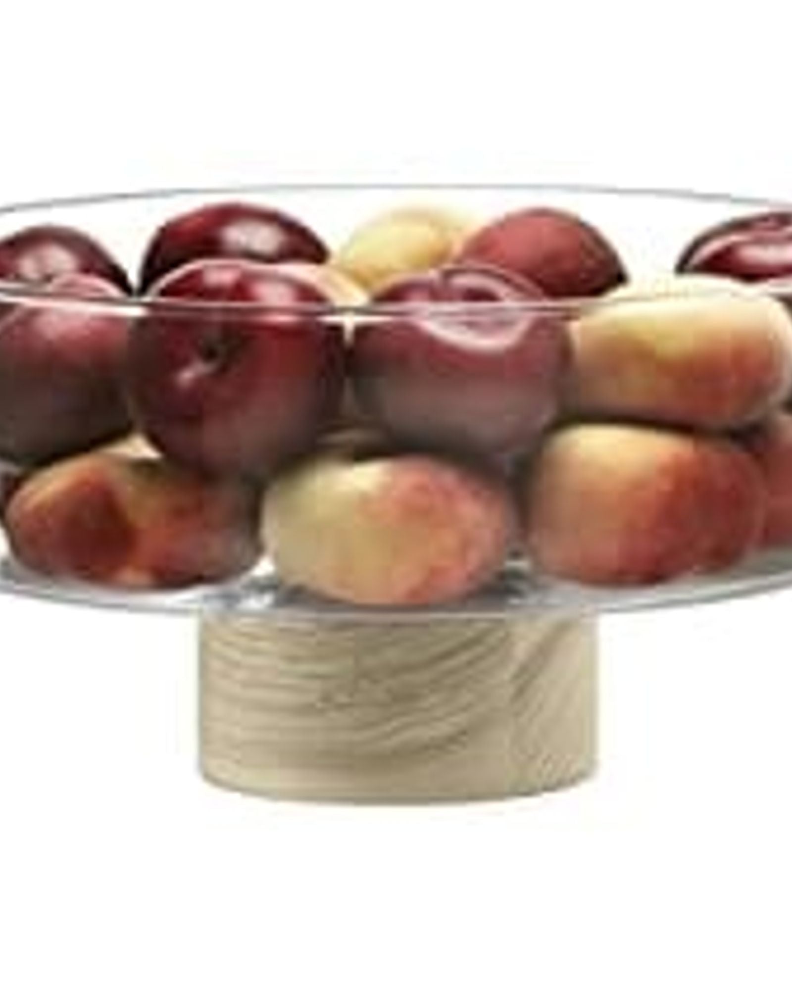 Lsa Lotta Pedestal Bowl Clear& Ash Base