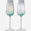Lsa Dusk Champagne Flute Green/Grey X 2