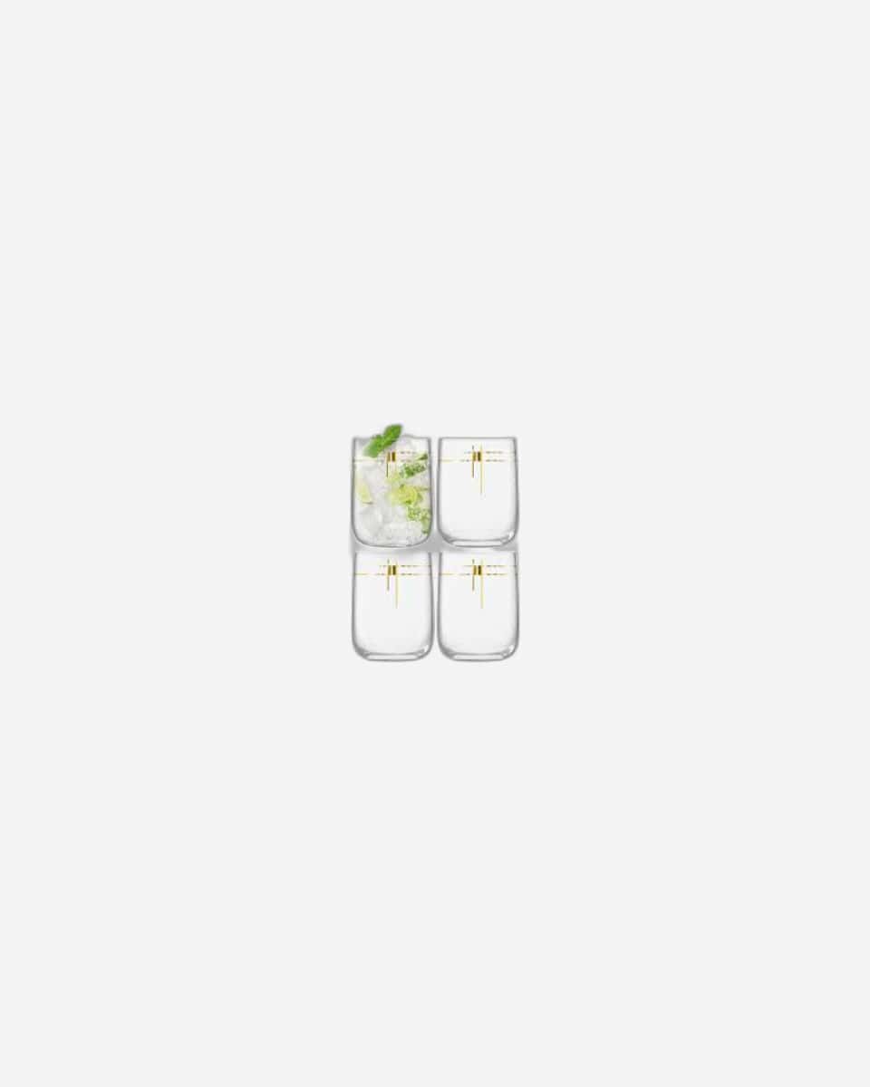 Lsa Century Bar Glass Gold X 4