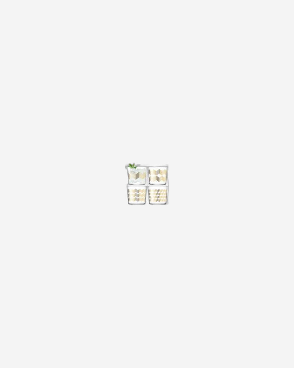 Lsa Chevron Tumbler Gold Assorted X 4