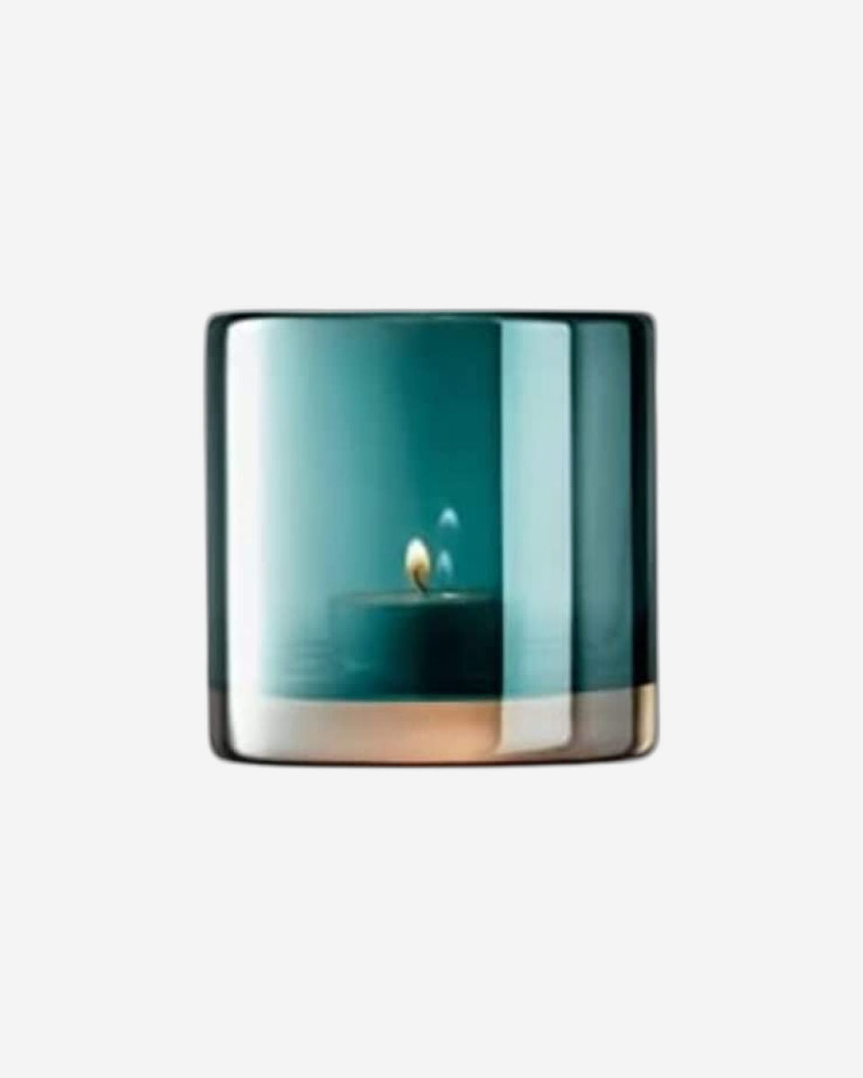 Lsa Epoque Tealight Holder  Peacock/Lustre