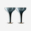Lsa Epoque Champagne Saucer  Sapphire/Lustre X 2