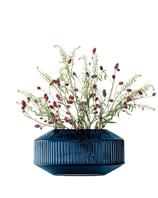 Rotunda Wide Vase H14cm Sapphire