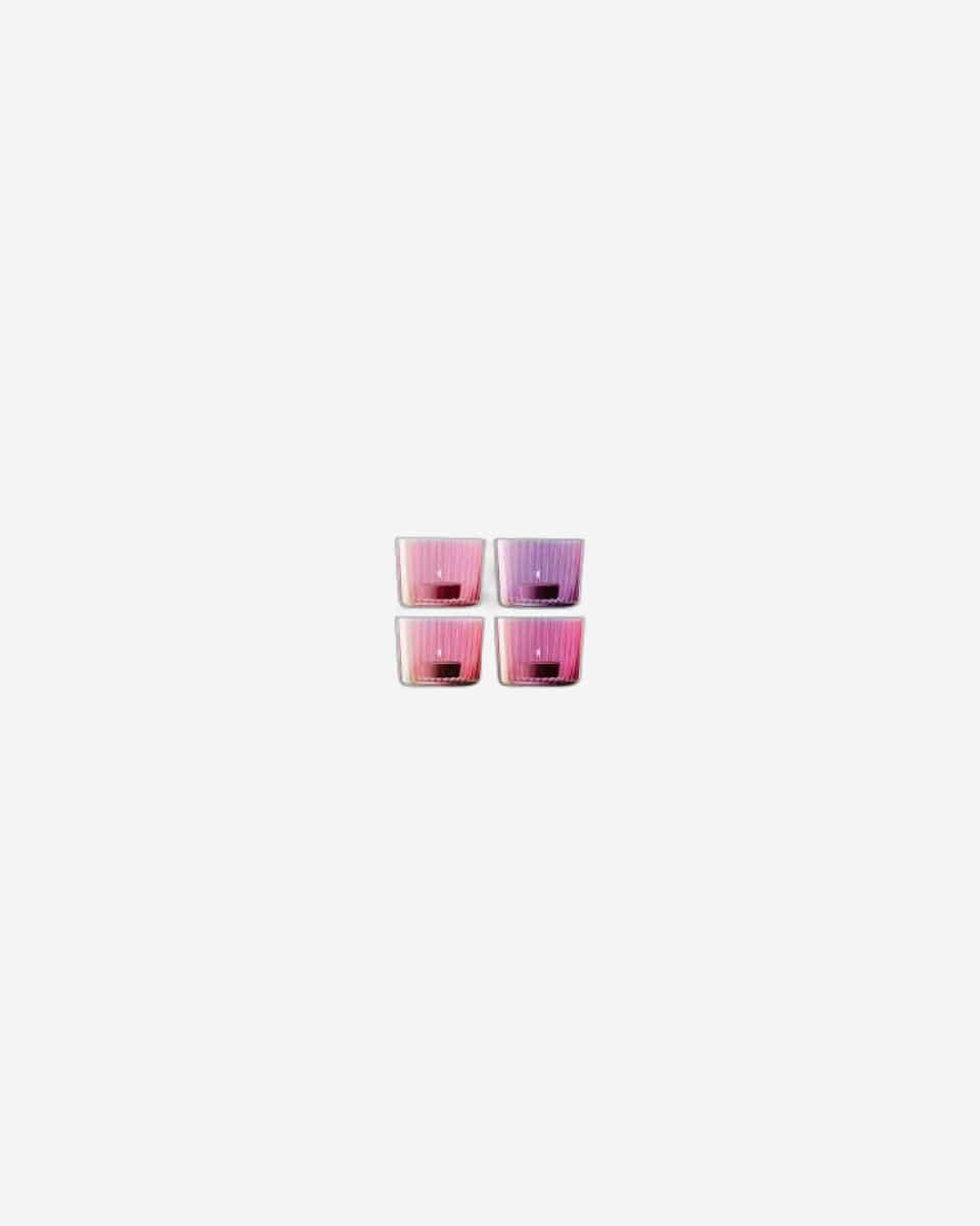 Lsa Gems Tealight Holder Assorted Garnet X 4