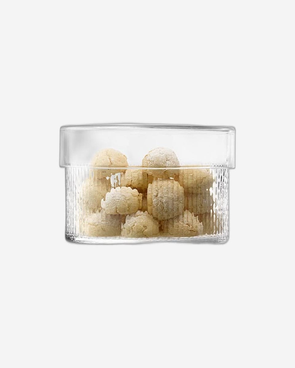 Wicker Container & Lid Ø19cm/H12.5cm