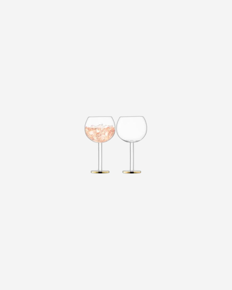 Lsa Luca Balloon Glass Gold X 2