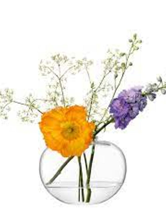 Lsa Flower Curved Bouquet Vase Clear