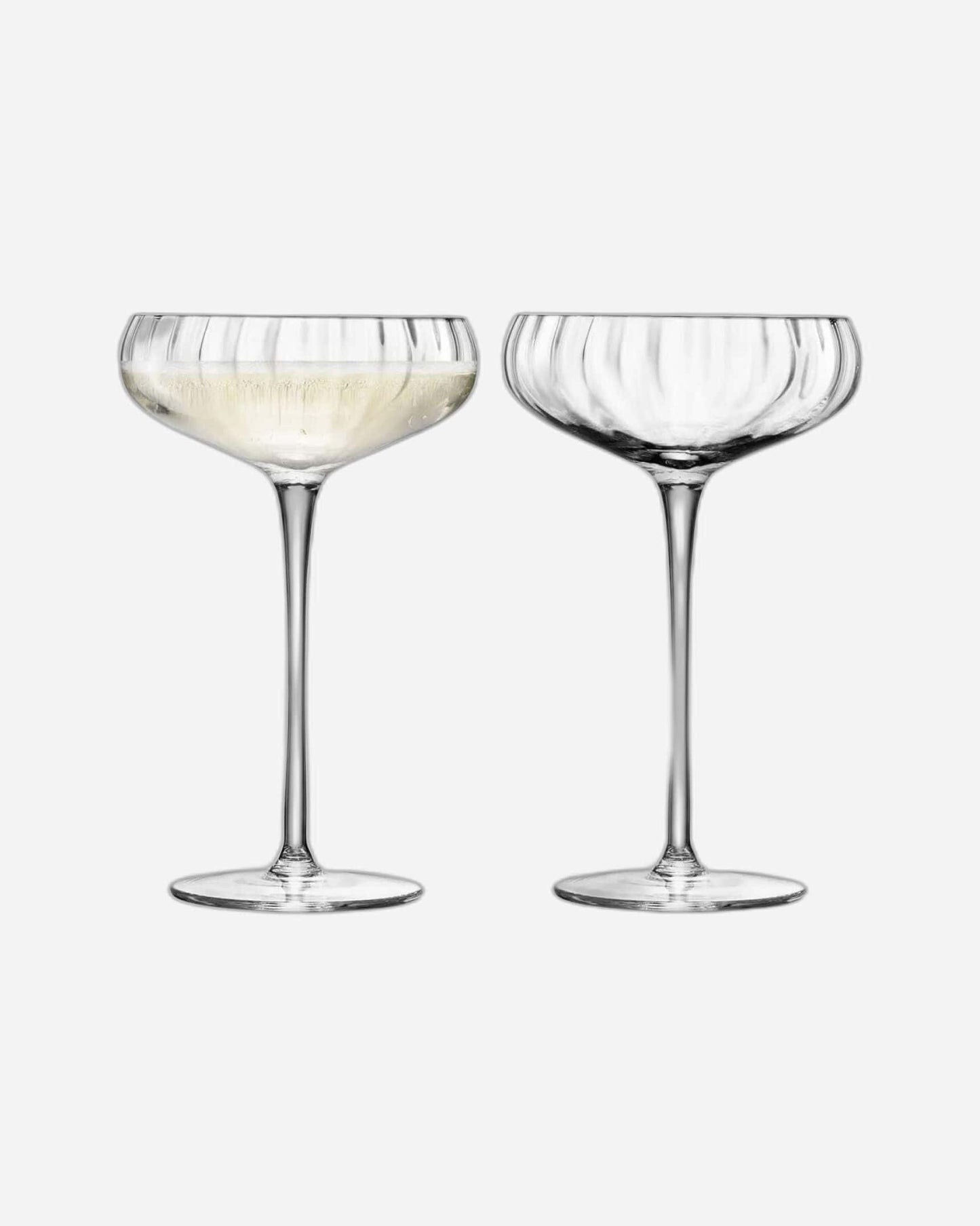 Lsa Aurelia Champagne Saucer Clear Optic X 2