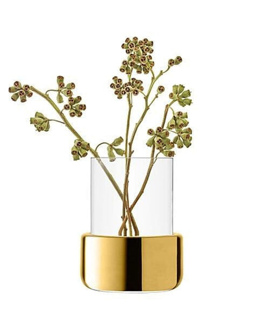 Lsa Aurum Lantern/Vase Clear/Gold