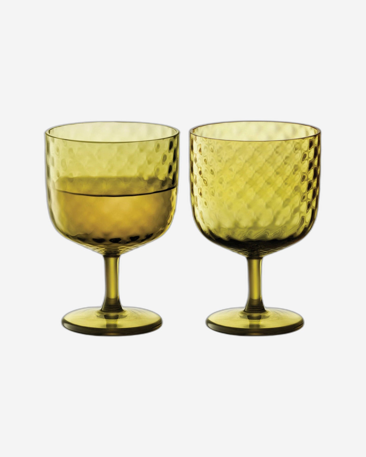 Lsa Dapple Wine Glass Woodland Green X 2