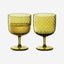 Lsa Dapple Wine Glass Woodland Green X 2