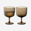 Lsa Dapple Wine Glass Earth Brown X 2