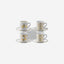 Lsa Chevron Coffee Cup & Saucer  Gold Assorted X 4