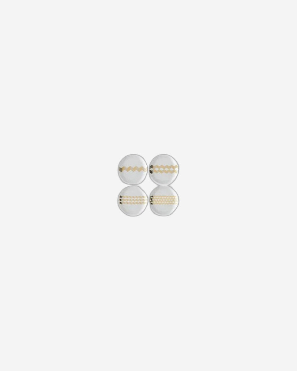 Lsa Chevron Teaplate Gold Assorted X 4