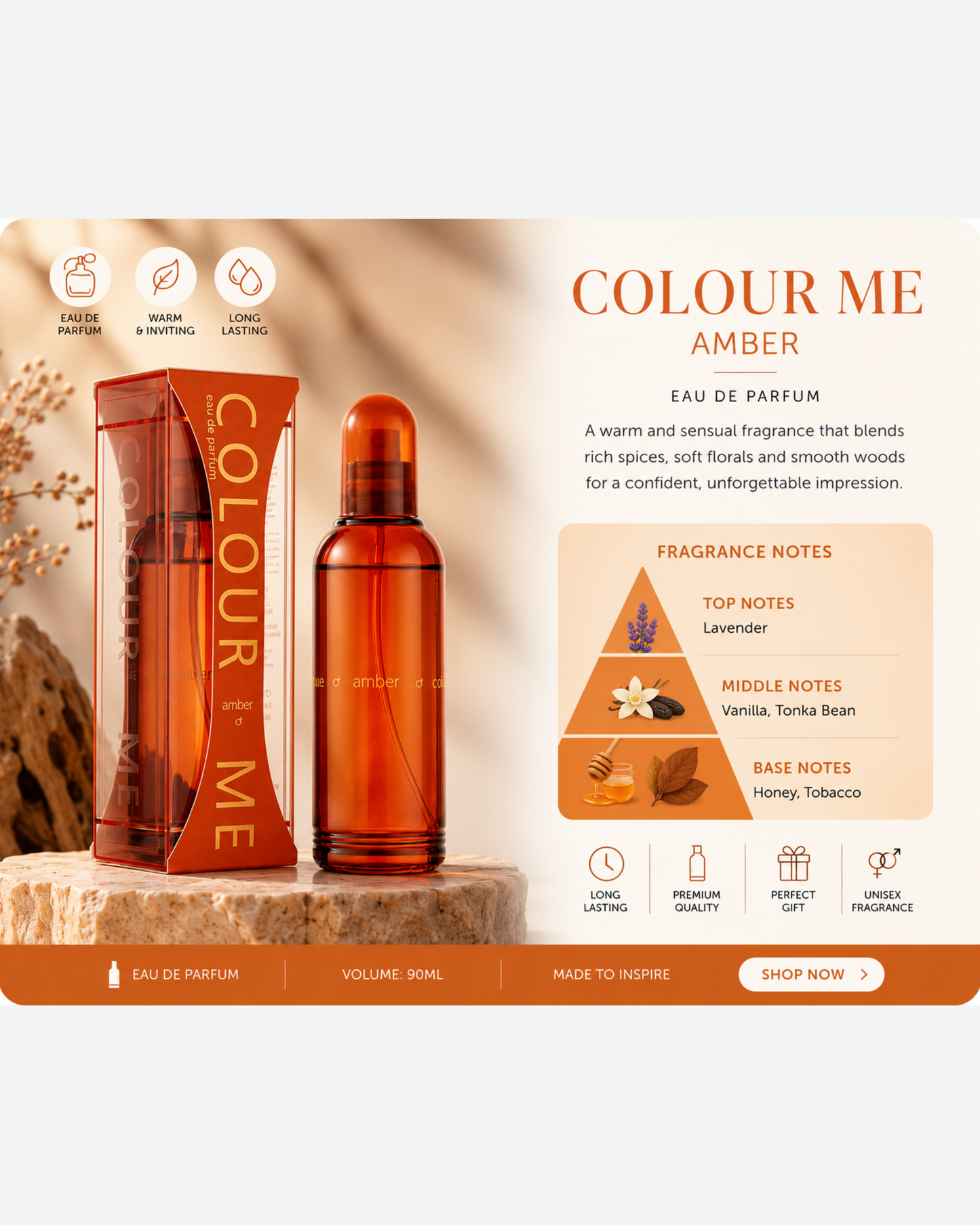 Colour Me Amber Eau De Parfum 100Ml