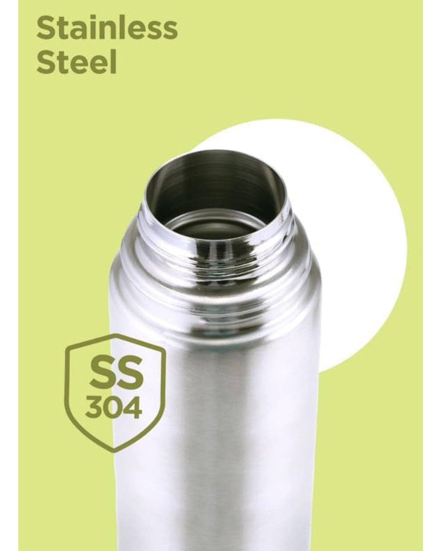 Milton Flip Lid 350 Thermosteel 350 Ml Water Bottle, 24 Hr Hot And Cold I Leak Proof Lid With Jacket, Isi Certified I Vacuum Insulated I For Office, Gym, School I Silver