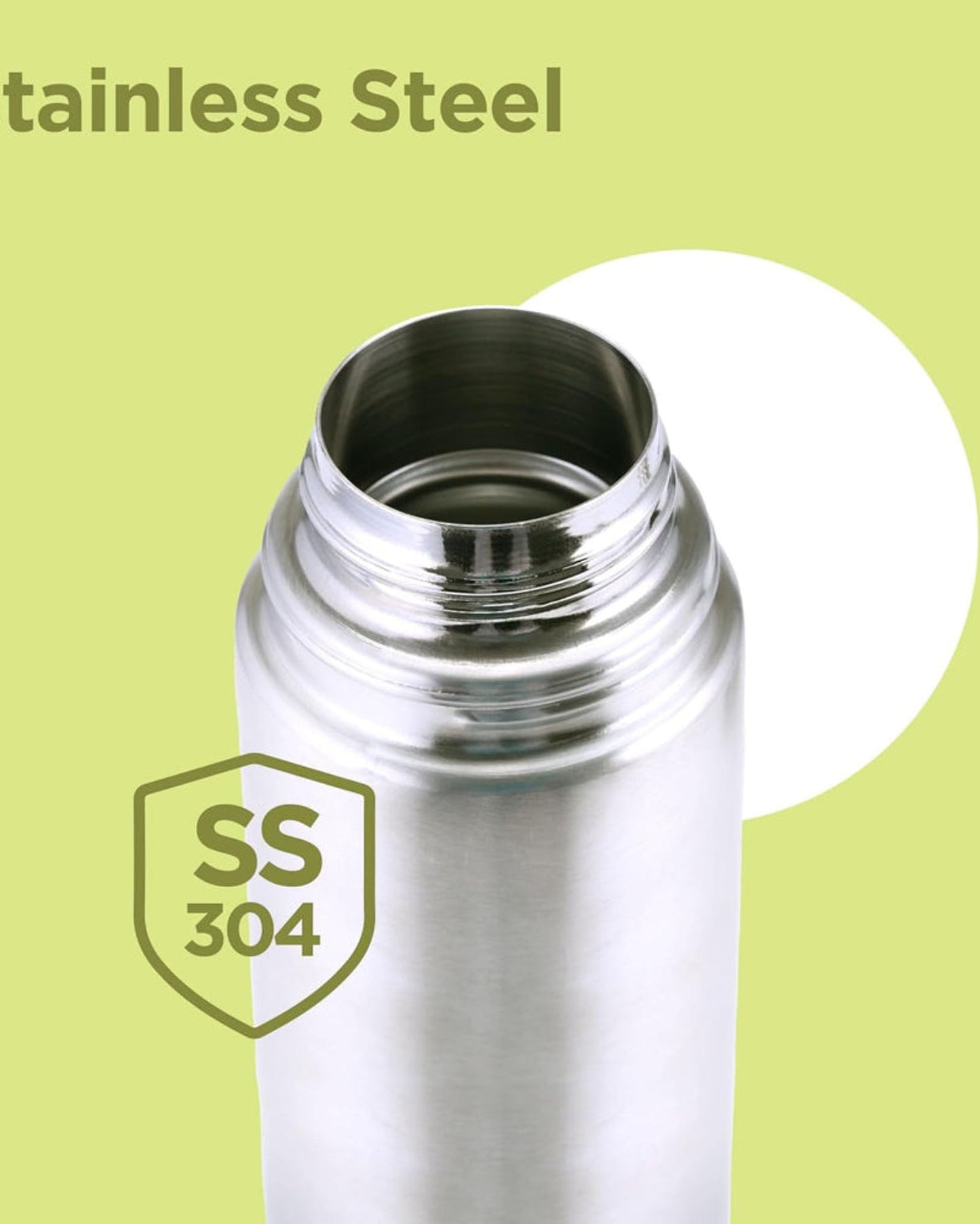 Milton Flip Lid 500 Thermosteel 500 Ml Water Bottle, 24 Hr Hot And Cold I Leak Proof Lid With Jacket, Isi Certified I Vacuum Insulated I For Office, Gym, School I Silver