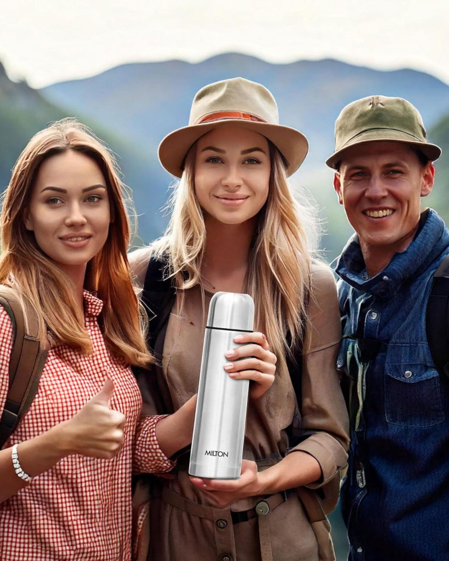 Milton Flip Lid 750 Thermosteel 750 Ml Water Bottle, 24 Hr Hot And Cold I Leak Proof Lid With Jacket, Isi Certified I Vacuum Insulated I For Office, Gym, School I Silver