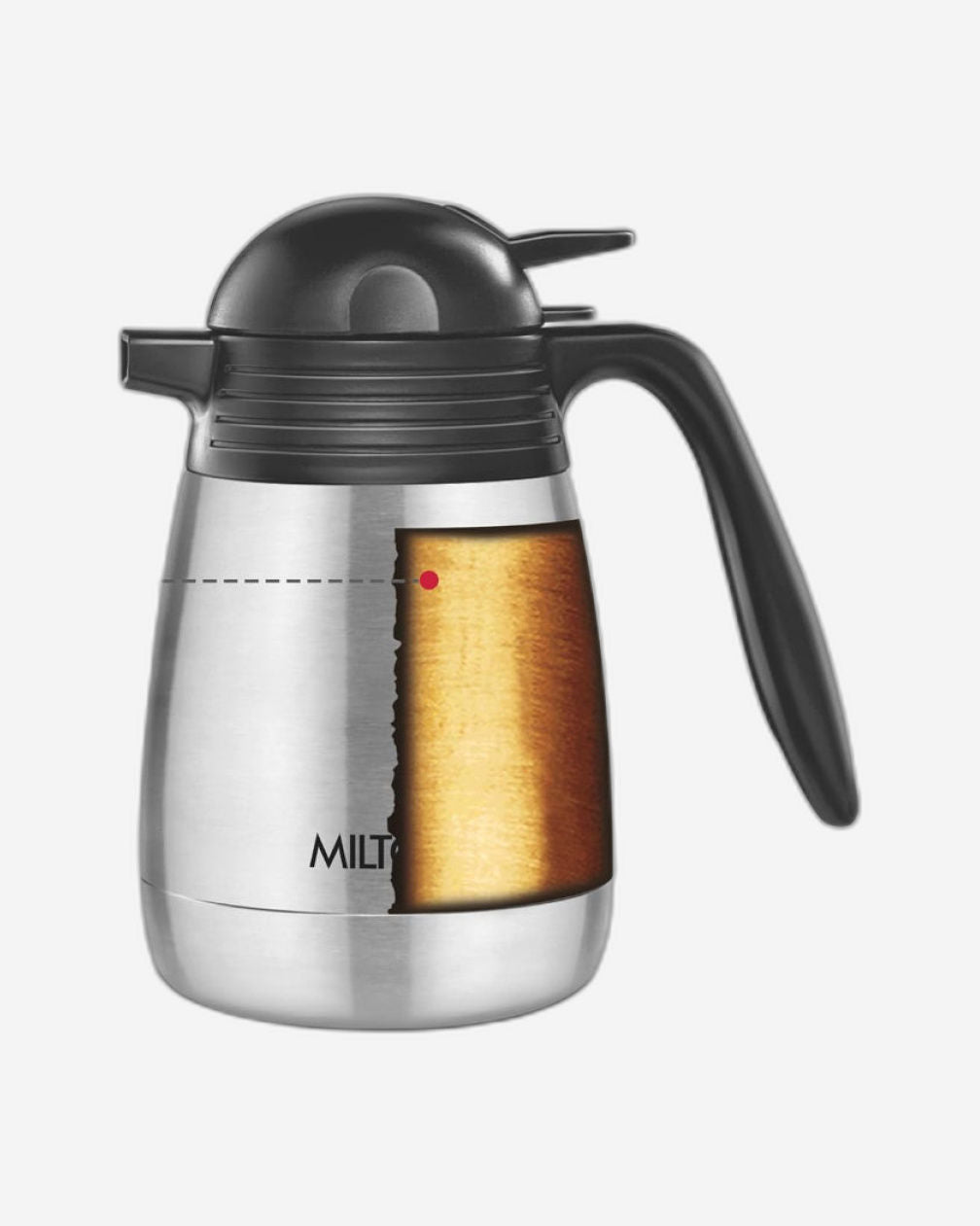 Milton Thermosteel Carafe 24 Hours Hot And Cold, 600 Ml, Silver |Double Walled | Food Grade | Tea | Coffee, Heat & Cold Retention, Leak Proof, Rust Free, Easy To Carry