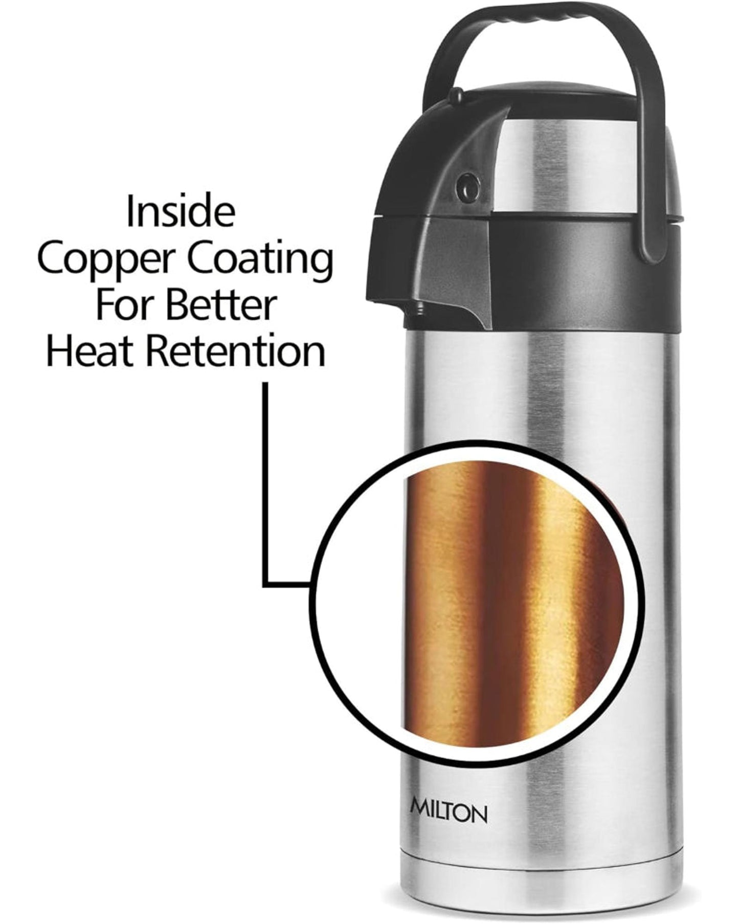 Milton Thermosteel Vaccum Insulated Beverage Dispenser 3000 (Steel, 3.09Litre)