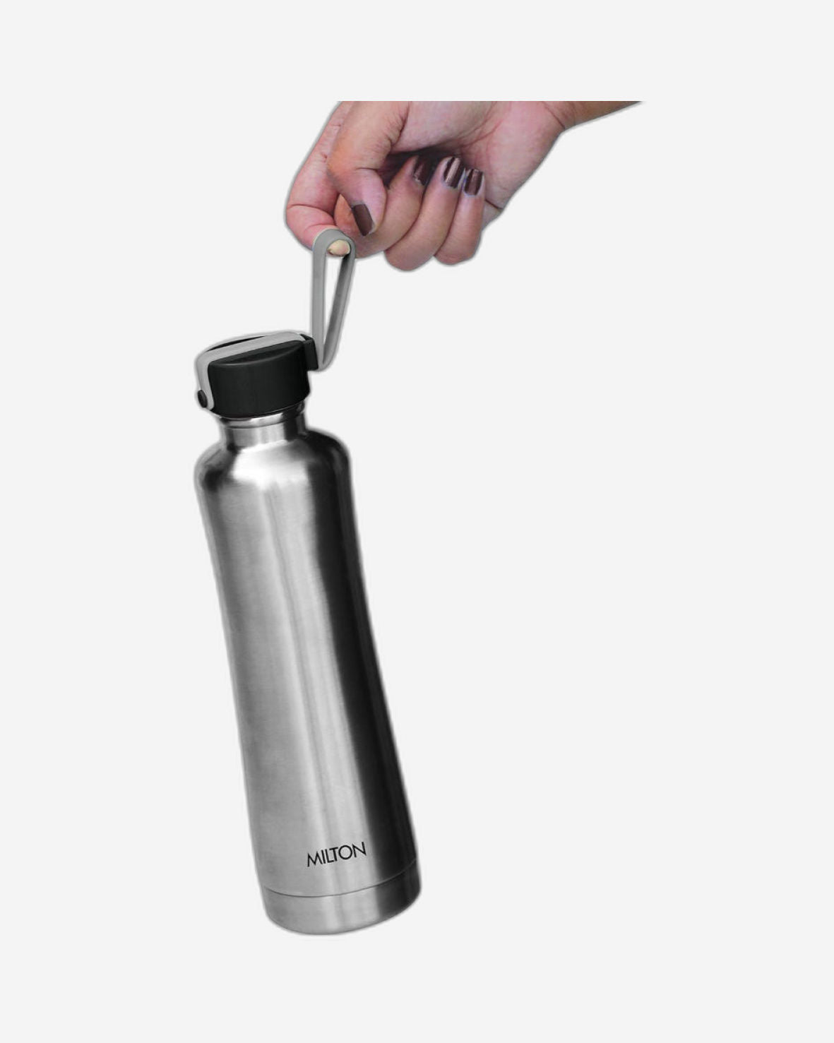 Milton New Tiara 1100 Stainless Steel 24 Hours Hot And Cold Water Bottle, 900 Ml, Silver