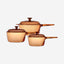 6Pcs Cvd Sauce Pan Set Amber 1X6Pcs(Vs-300 Cl1) Vision (1.0L, 1.5L, 2.5L)
