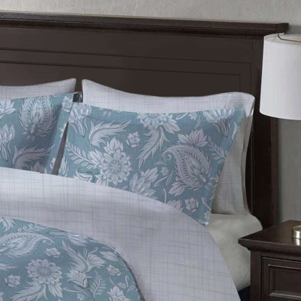 Varessa Aigiblava 100% Cotton Printed King Duvet Cover Set (4 Pcs)