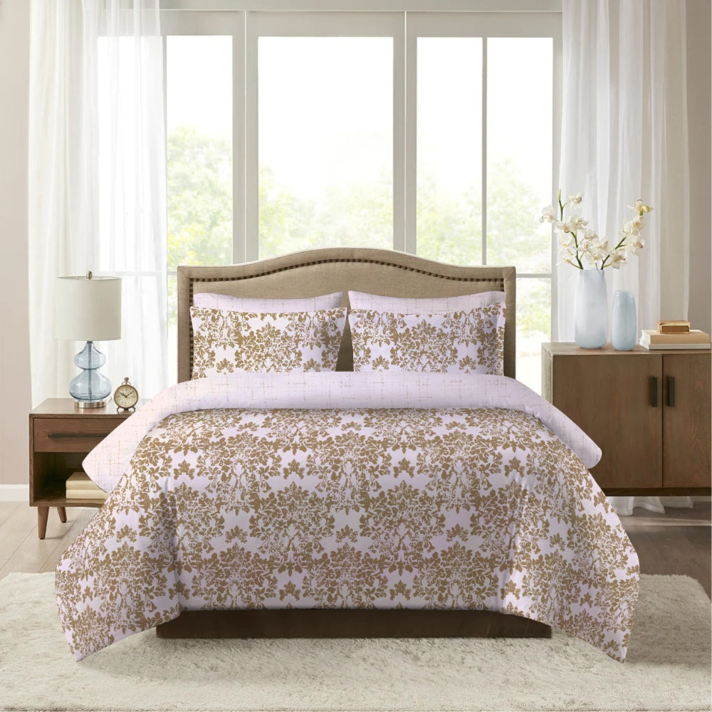 Varessa 100% Cotton Printed King Comforter Set 5 Pcs