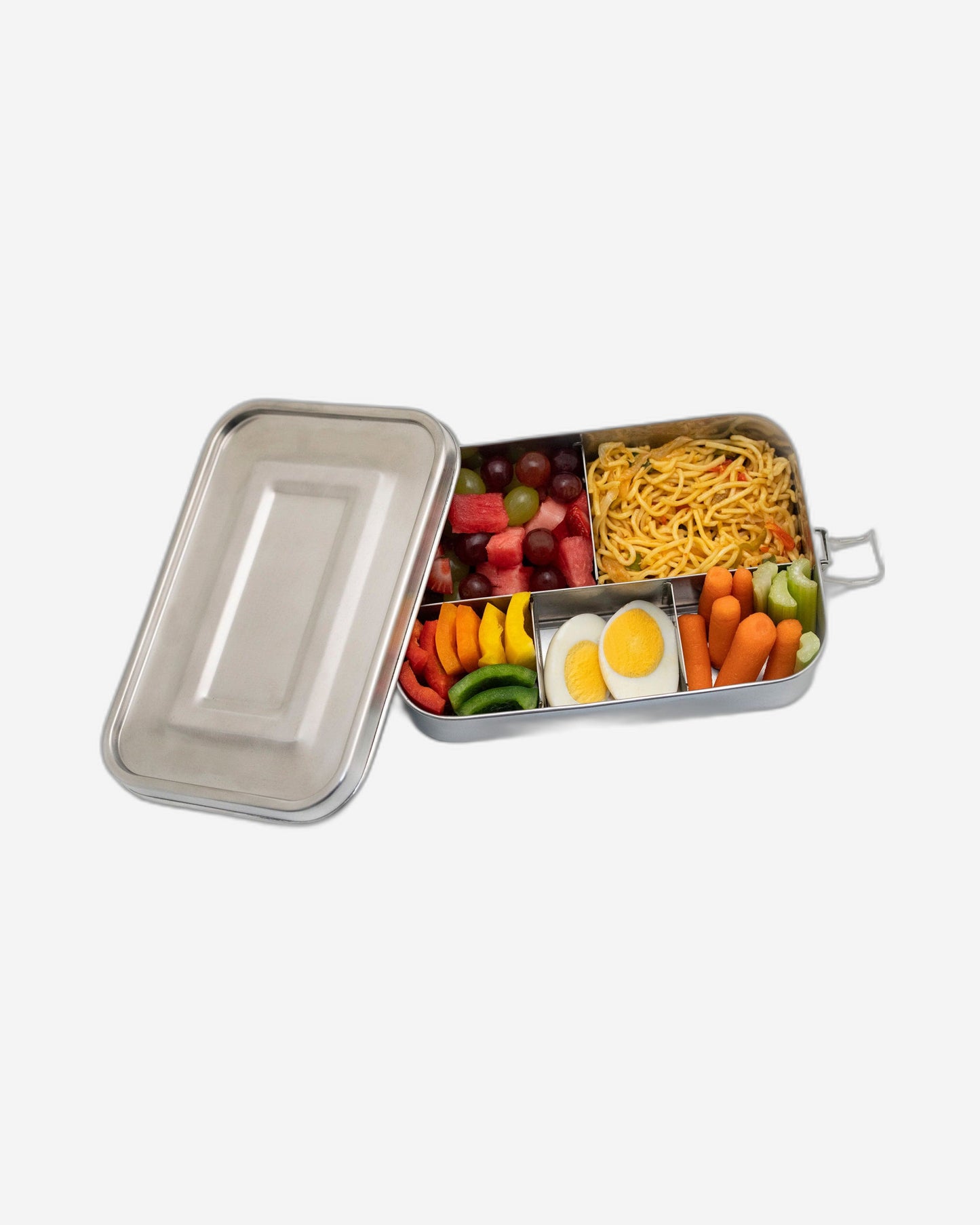 Large Steel 5 Compartment Lunch Box
