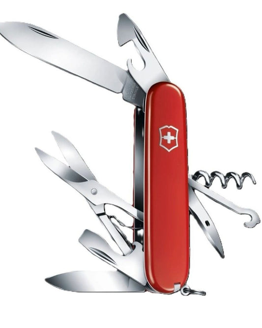 Victorinox Swiss Army Knife Climber 91 Mm Red with 14 function - 1.3703