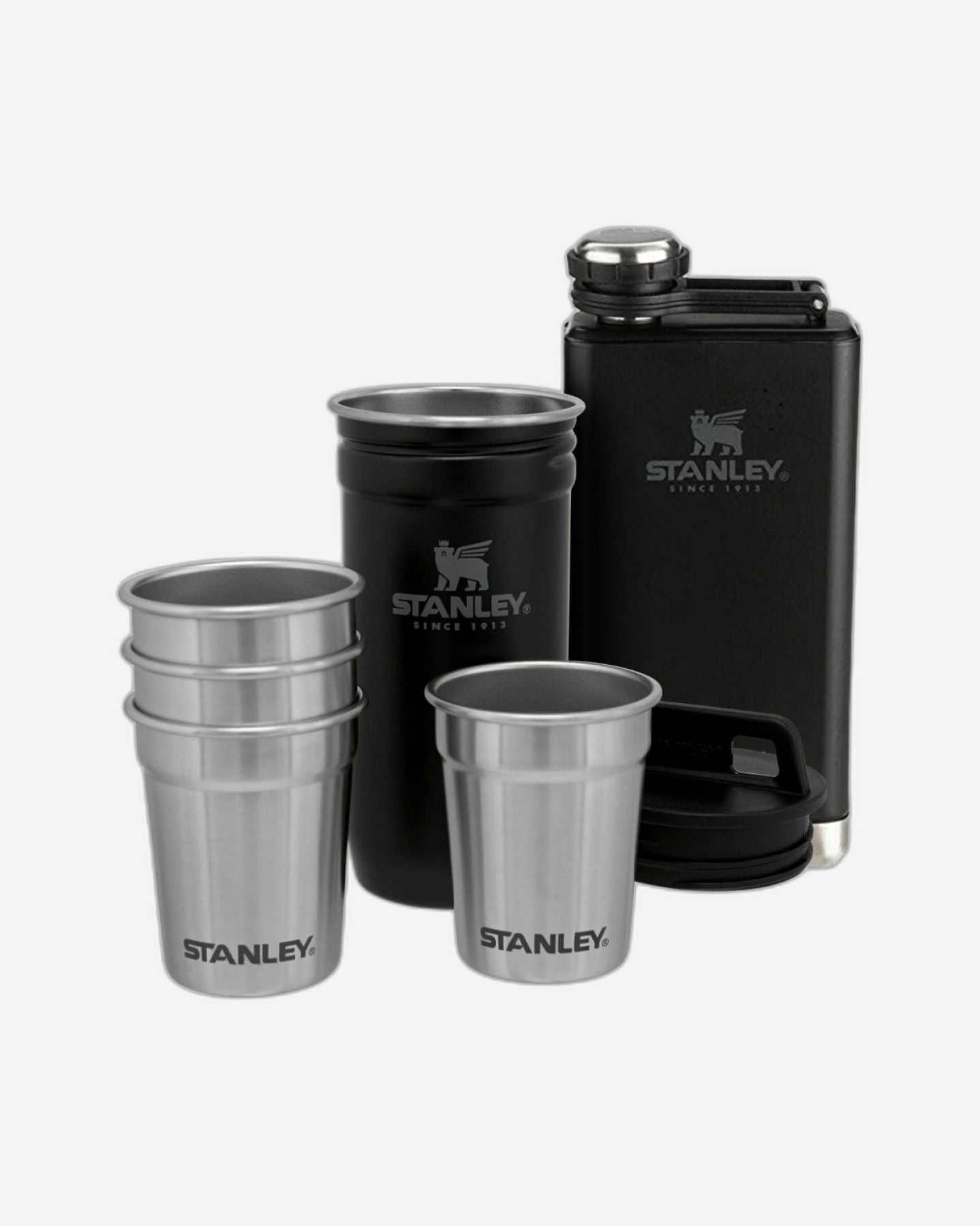 Stanley ADV Shot Glass & Flask Set Matt Black